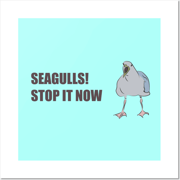 Seagulls, stop it now Wall Art by vixfx